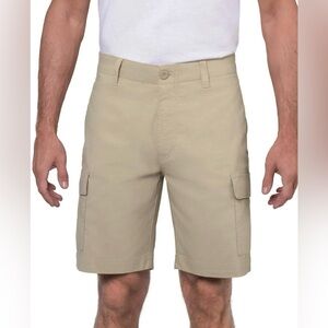 NWT WearFirst Men's Tan Stretch Lightweight Cargo Shorts size 38